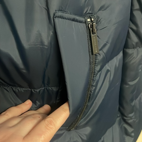 NWT MICHAEL KORS flawless, midi jacket. Dark blue, size Large. Zipper pockets. - Picture 10 of 16